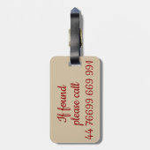 Bagagelabel -  kaart van het Verenigd Koninkrijk (Achterkant verticaal)