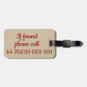 Bagagelabel -  kaart van het Verenigd Koninkrijk (Achterkant horizontaal)