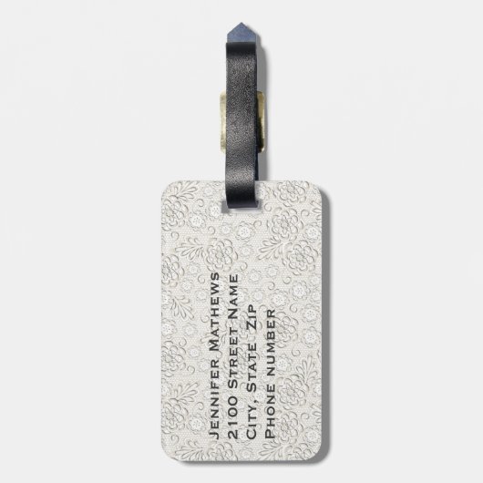 Bagagelabel kant-en-klare aangepaste bride (Achterkant verticaal)