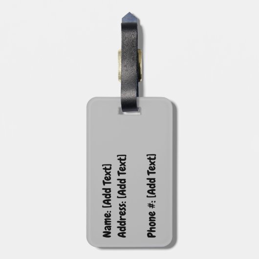 Bagagelabel Kat afsnijden (Achterkant verticaal)