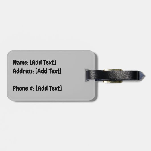 Bagagelabel Kat afsnijden (Achterkant horizontaal)