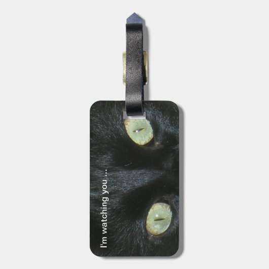 Bagagelabel - Kat-ogen bekijken (Achterkant verticaal)