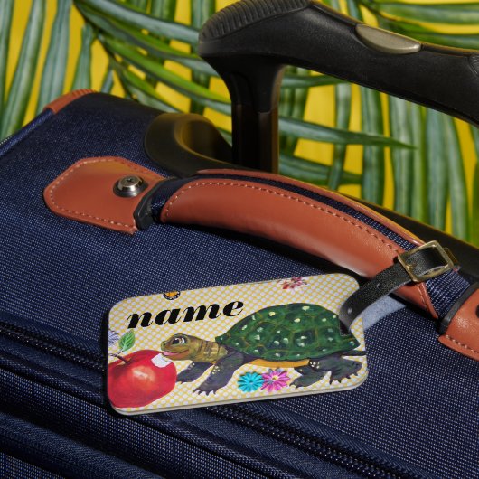 Bagagelabel-Kind voor kinderen van de schildpad Pe Bagagelabel (Voorkant Insitu 3)