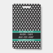 Bagagelabel kleine Stippen Badge (Achterkant)