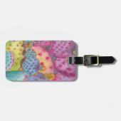 Bagagelabel Kleurrijke Cactus Jouw naam & Nummer (Voorkant horizontaal)