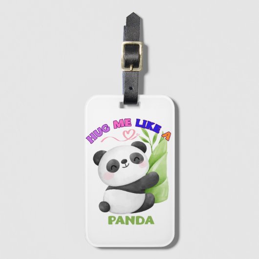 Bagagelabel - Knuffel me als een panda 🐼 (Voorkant (verticaal))