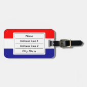 Bagagelabel Kroatische vlag (Voorkant horizontaal)