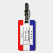 Bagagelabel Kroatische vlag (Voorkant verticaal)