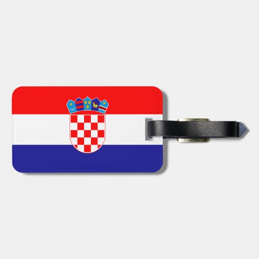 Bagagelabel Kroatische vlag (Achterkant horizontaal)