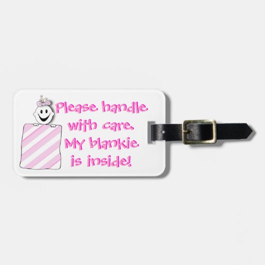 Bagagelabel; Label voor luidere tas: handvat met z Bagagelabel (Voorkant horizontaal)