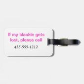 Bagagelabel; Label voor luidere tas: handvat met z Bagagelabel (Achterkant horizontaal)