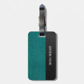 Bagagelabel leder ziet textuur (Achterkant verticaal)