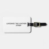 Bagagelabel lederen riem (Voorkant horizontaal)