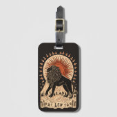 Bagagelabel Leo hemelse dierenriemkunst (Voorkant (verticaal))