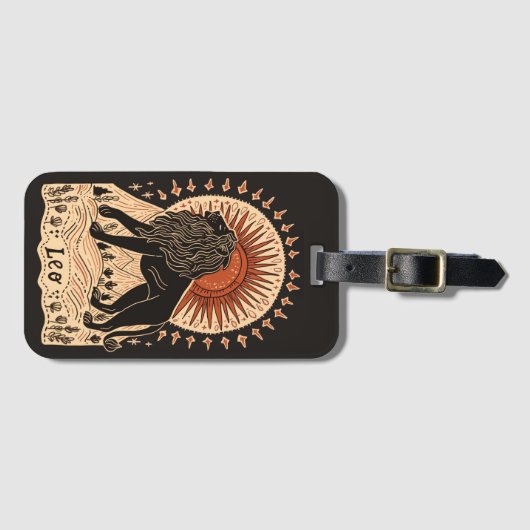 Bagagelabel Leo hemelse dierenriemkunst (Voorkant (horizontaal))