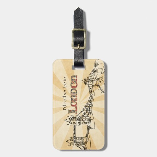 Bagagelabel Londen (Voorkant verticaal)