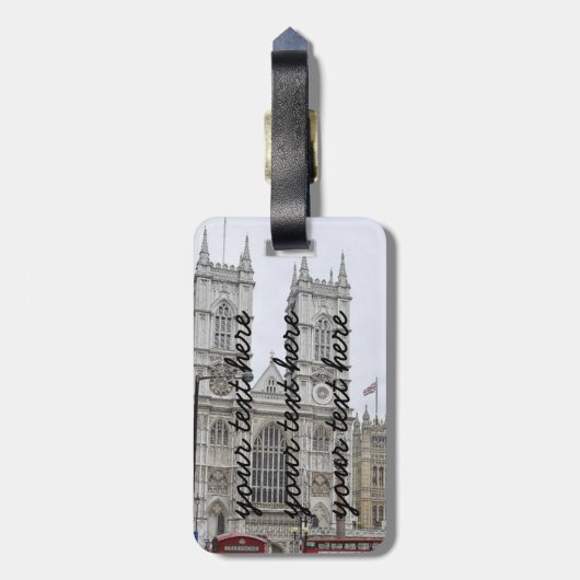 Bagagelabel Londen (Achterkant verticaal)