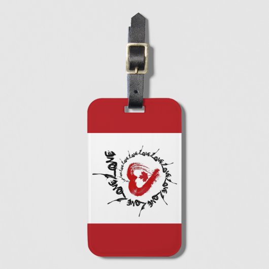 Bagagelabel Love Canada (Voorkant (verticaal))