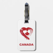 Bagagelabel Love Canada (Achterkant verticaal)