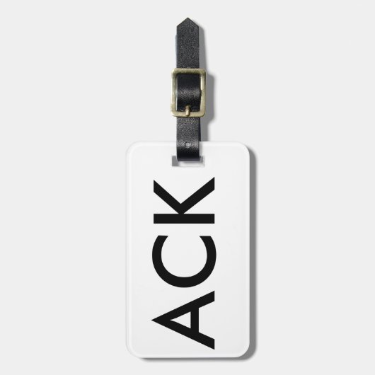 Bagagelabel luchthavencode Nantucket - ACK (Voorkant verticaal)