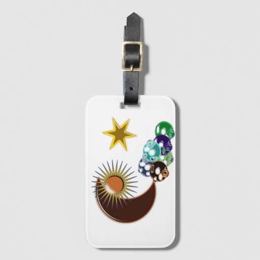 Bagagelabel maanlicht (Voorkant (verticaal))