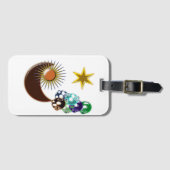 Bagagelabel maanlicht (Voorkant (horizontaal))