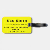 bagagelabel Malta (Achterkant horizontaal)