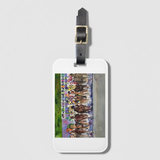 Bagagelabel met Afbeelding Kentucky Derby (Voorkant (verticaal))
