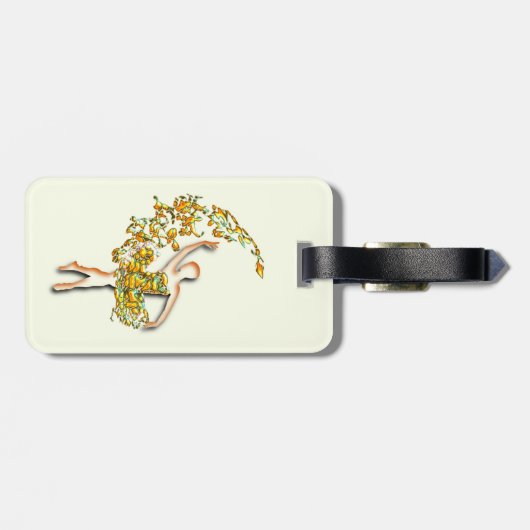 Bagagelabel met Ballet Dancer Girl - Ballerina (Achterkant horizontaal)