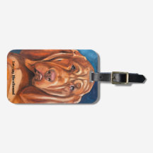 Bagagelabel met bloedhond