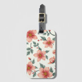 Bagagelabel met bloemenpatroon (Voorkant (verticaal))