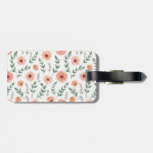 Bagagelabel met bloemenpatroon (Achterkant horizontaal)