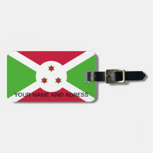 Bagagelabel met Burundese vlag