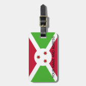 Bagagelabel met Burundese vlag (Voorkant verticaal)
