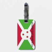 Bagagelabel met Burundese vlag (Achterkant verticaal)