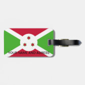 Bagagelabel met Burundese vlag (Achterkant horizontaal)