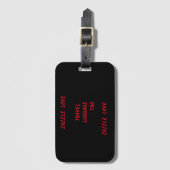 bagagelabel met businesscardhouder (Voorkant (verticaal))