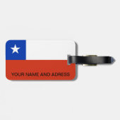 Bagagelabel met Chileense vlag (Achterkant horizontaal)