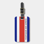 Bagagelabel met Costa Ricaanse vlag (Voorkant verticaal)