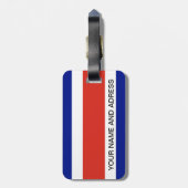 Bagagelabel met Costa Ricaanse vlag (Achterkant verticaal)