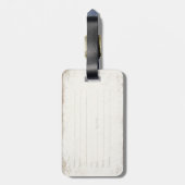 bagagelabel met Cute  Ski Print (Achterkant verticaal)