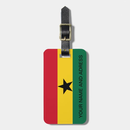 Bagagelabel met de Ghanese vlag (Voorkant verticaal)