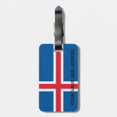 Bagagelabel met de IJslandse vlag (Achterkant verticaal)