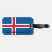 Bagagelabel met de IJslandse vlag (Achterkant horizontaal)