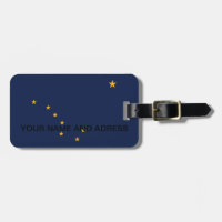 Bagagelabel met de vlag van Alaska, VS