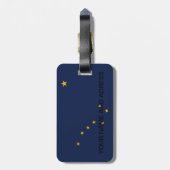 Bagagelabel met de vlag van Alaska, VS (Achterkant verticaal)