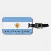 Bagagelabel met de vlag van Argentinië (Voorkant horizontaal)