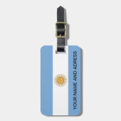 Bagagelabel met de vlag van Argentinië (Voorkant verticaal)