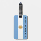 Bagagelabel met de vlag van Argentinië (Achterkant verticaal)