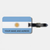 Bagagelabel met de vlag van Argentinië (Achterkant horizontaal)